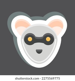 Icon Ferret. related to Animal Head symbol. simple design editable. simple illustration