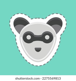 Icon Ferret. related to Animal Head symbol. simple design editable. simple illustration