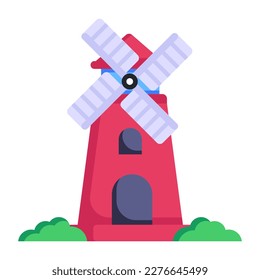 Icon of fertilizer bag in flat design 