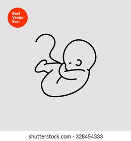 Icon of fetus with umbilical cord