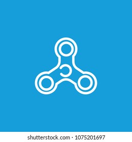 Icon of fidget spinner. Relaxation, propeller, bearing. Hand device concept. Can be used for topics like stress-relieving toy, leisure, trend 