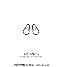 Icon field glasses graphic design single icon vector