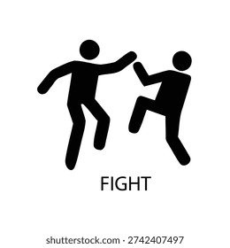 Icon of a fight between two people