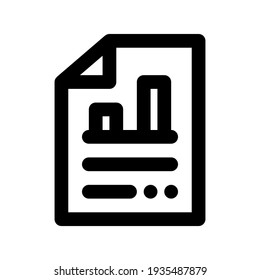 Icon  File Chart With Style Outline