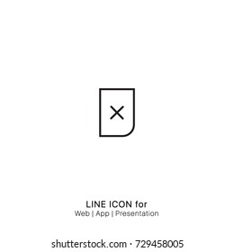 Icon File delete graphic design single icon vector