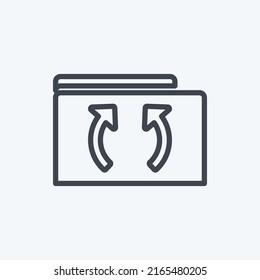 Administración de archivos de iconos. adecuado para el símbolo Educación. estilo de línea. diseño simple editable. vector de plantilla de diseño. ilustración de símbolo simple