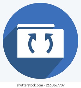 Icon File Management. suitable for Education symbol. long shadow style. simple design editable. design template vector. simple symbol illustration