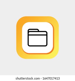 Icon File Manager Vector. File Manager Icon Vector Line Art