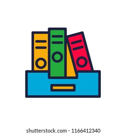 icon file on cabinet