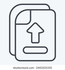 Icon File Upload. relacionado con el símbolo de aprendizaje. estilo de línea. ilustración de diseño simple