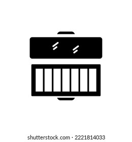 icon fill about compact powder, beauty, salon, makeup. editable color, glyph or filled icon style