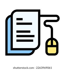 Icon fill color, E-Learning, online learning. editable file.