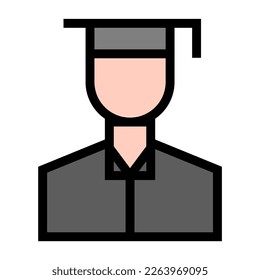 Icon fill color, E-Learning, online learning. editable file.