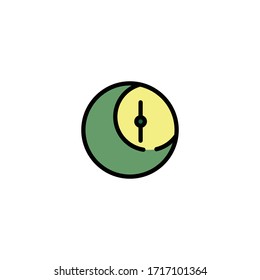 icon filled line time ramadan vector illustrator graphic design suitable for mobile apps, website, apps store and more.with pixel perfect on white background