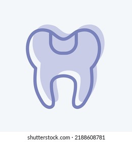 Icon Fillings. suitable for medicine symbol. two tone style. simple design editable. design template vector. simple illustration