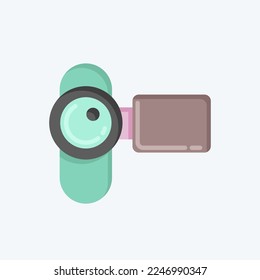 Icon Film Camera. related to Photography symbol. flat style. simple design editable. simple illustration