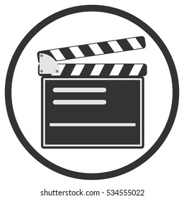 Icon film production, film production vector, audition, double shot, to shoot the film. Flat design, vector.