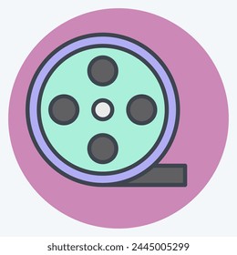 Icon Film Role. related to Entertainment symbol. color mate style. simple design illustration