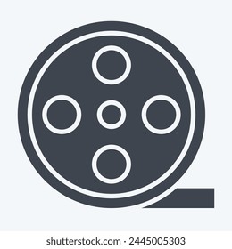 Icon Film Role. related to Entertainment symbol. glyph style. simple design illustration