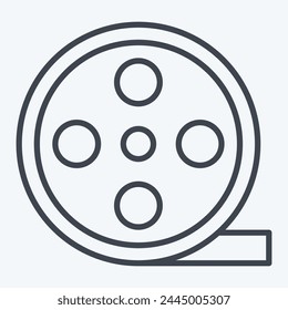 Icon Film Role. related to Entertainment symbol. line style. simple design illustration