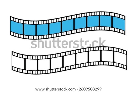 Icon film for video camera set vector
Film wave vector icon for filming movie series