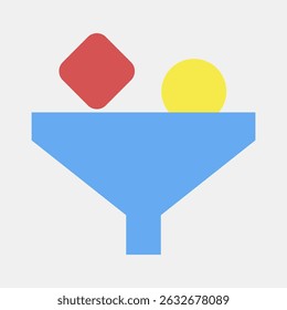 Icon filter. Internet network elements. Icon in flat style style.