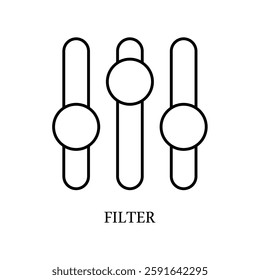 Icon a filter, isolated against a clean background.