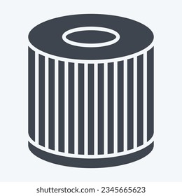 Icon Filter. related to Spare Parts symbol. glyph style. simple design editable. simple illustration
