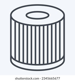 Icon Filter. related to Spare Parts symbol. line style. simple design editable. simple illustration
