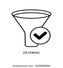 Icon a filtering, isolated against a clean background.