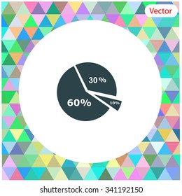 Icon of finance graph. Vector.