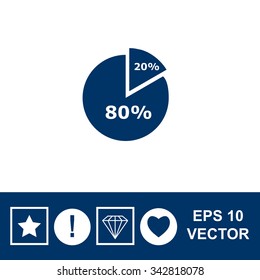 Icon of finance graph. Vector.