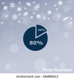 Icon of finance graph. Vector.