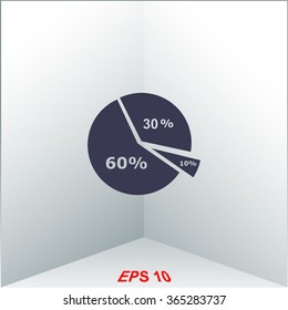 Icon of finance graph. Vector.