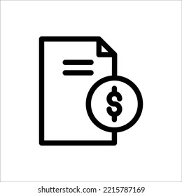 Icon Finance, Outline, Flat Icon Logo Illustration Vector Isolated. Suitable for Web Design, Logo, App.