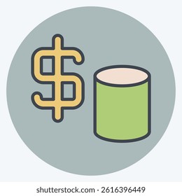 Icon Finance. related to Audit symbol. color mate style. design editable