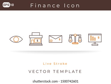 Icon Finance, Store For Website, Infographic Element. Vector Illustration