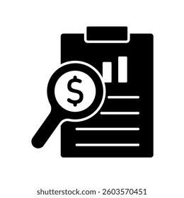 Icon a financial audit, isolated against a clean background.