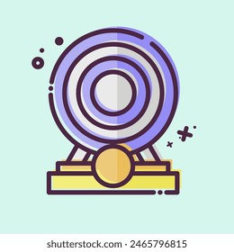 Icon Financial Goal. related to Finance and Tax symbol. MBE style. simple design illustration
