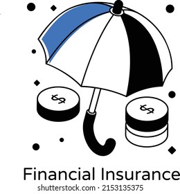 Ein Icon der Finanzversicherung isometrische Vektorgrafik 

