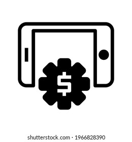 Icon Financial Management With Style Glyph