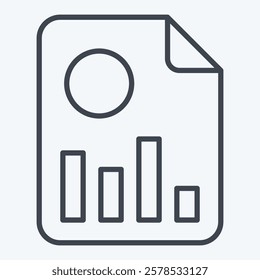 Icon Financial Report. related to Retirement symbol. line style. design editable