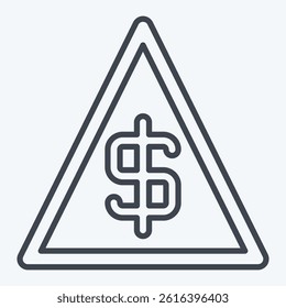 Icon Financial Risk. related to Audit symbol. line style. design editable