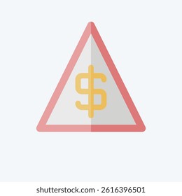 Icon Financial Risk. related to Audit symbol. flat style. design editable