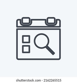 Icon Find Event. suitable for User Interface symbol. line style. simple design editable. design template vector. simple symbol illustration