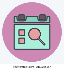 Icon Find Event. suitable for User Interface symbol. color mate style. simple design editable. design template vector. simple symbol illustration