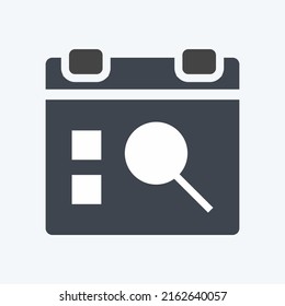 Icon Find Event. suitable for User Interface symbol. glyph style. simple design editable. design template vector. simple symbol illustration