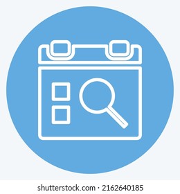 Icon Find Event. suitable for User Interface symbol. blue eyes style. simple design editable. design template vector. simple symbol illustration