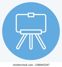 Icon Fine Art Photography. suitable for Art symbol. Blue Eyes Style. simple design editable. design template vector. simple illustration