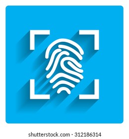 Icon of finger print in frame